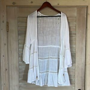 White Sheer Kimono Cardigan
